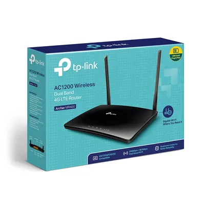 TP-Link MR400 4G LTE 1200 Mbps 4G Router  (Black, Dual Band)