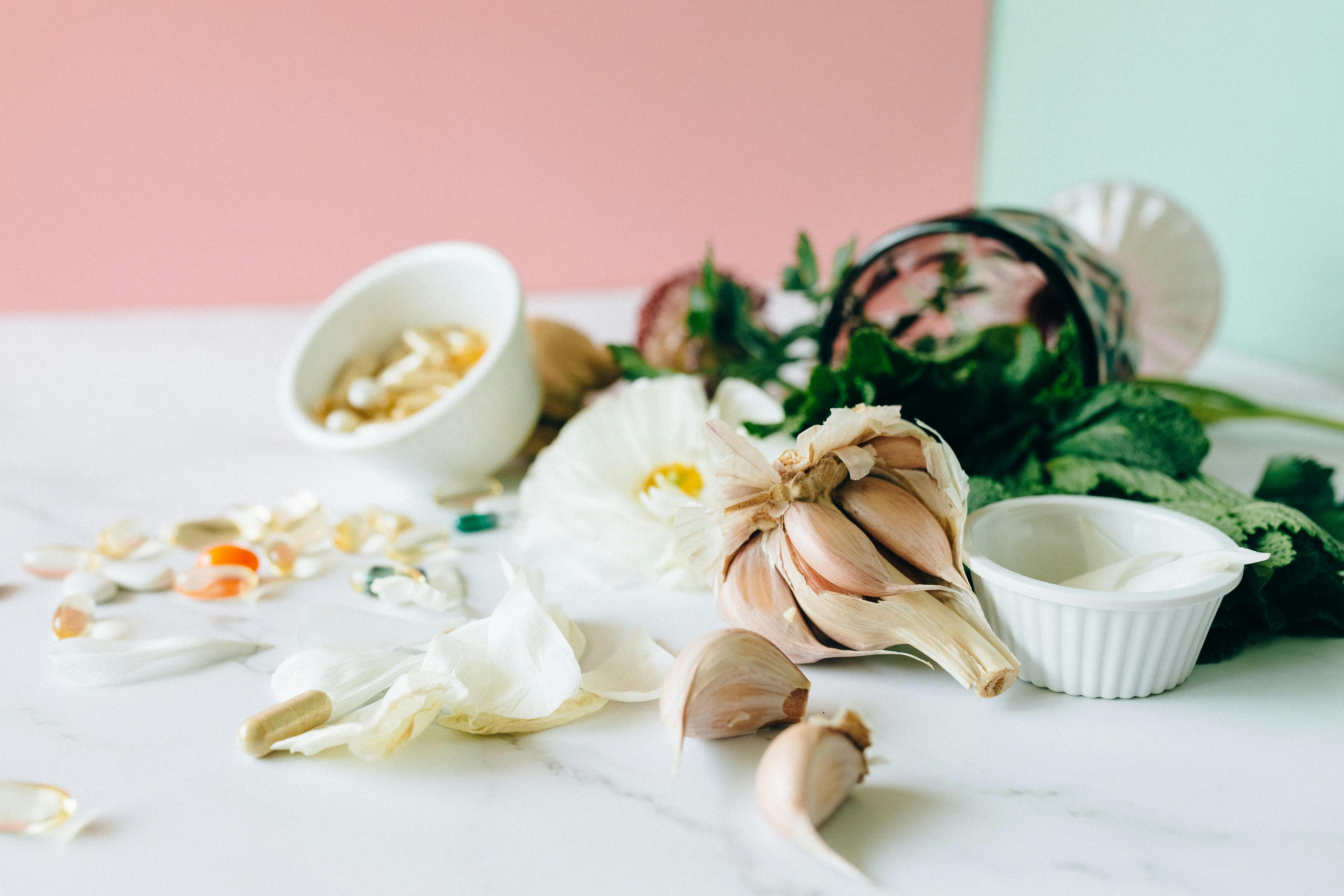 Fresh nutritious ingredients for maternal wellness