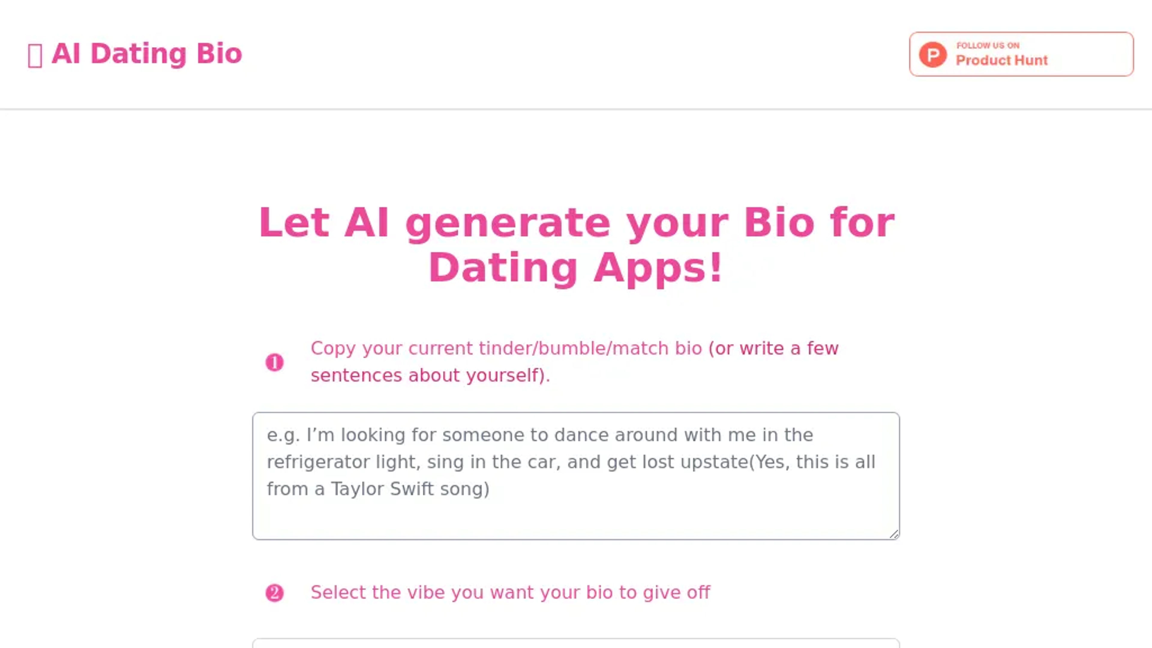 AI Dating Bio