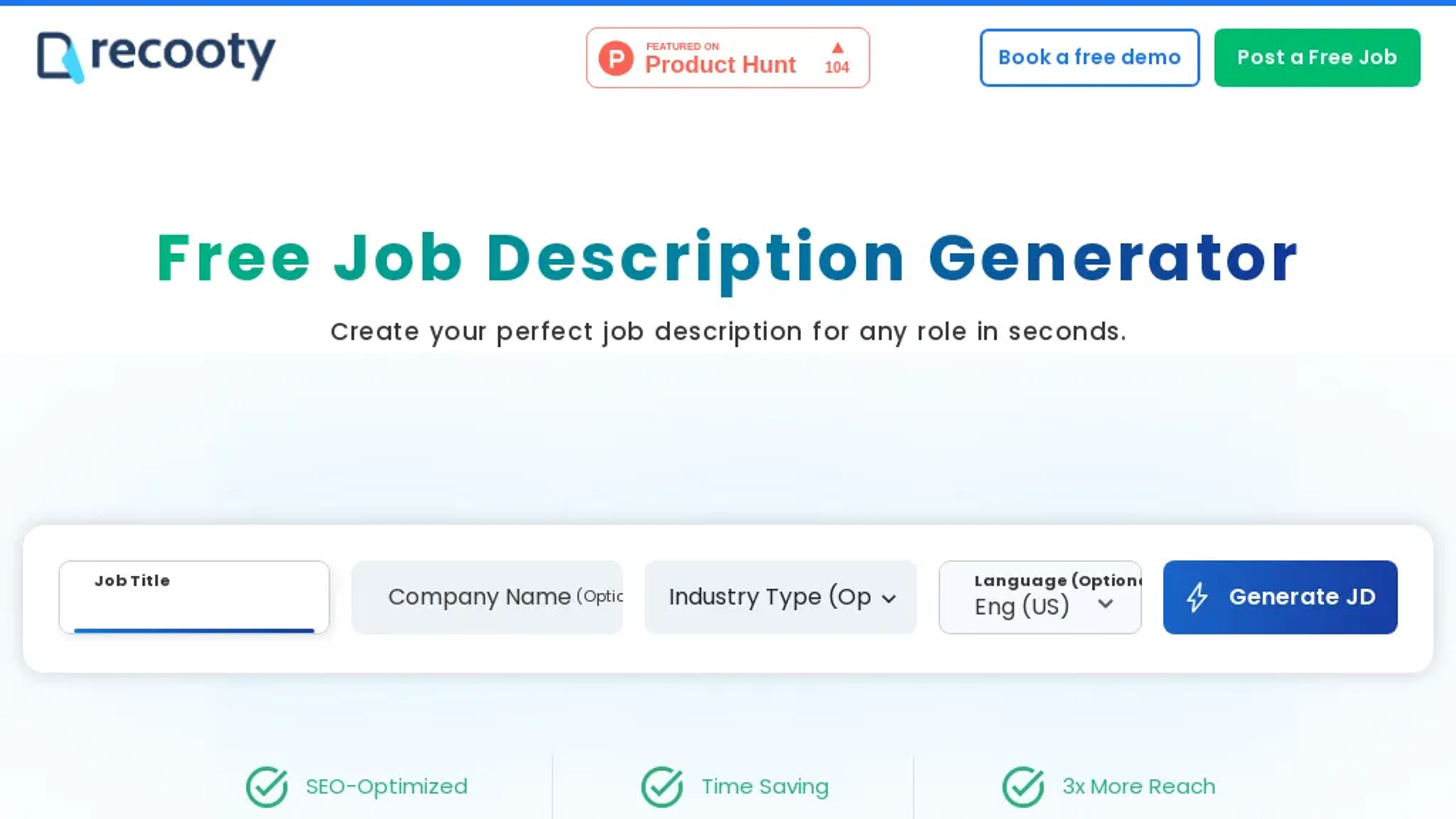 Recooty - Job Description Generator