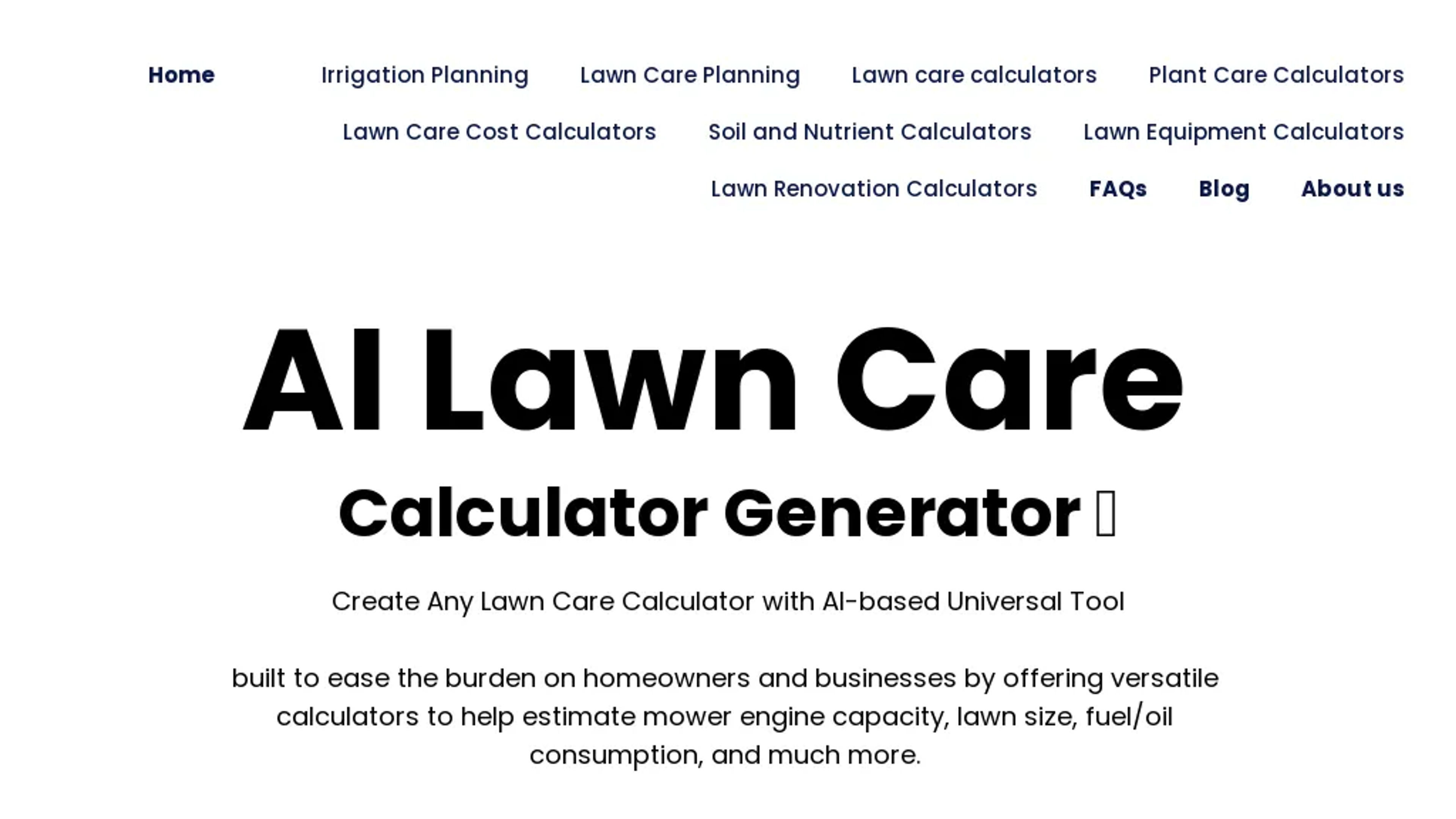 AI Lawn Care Calculator