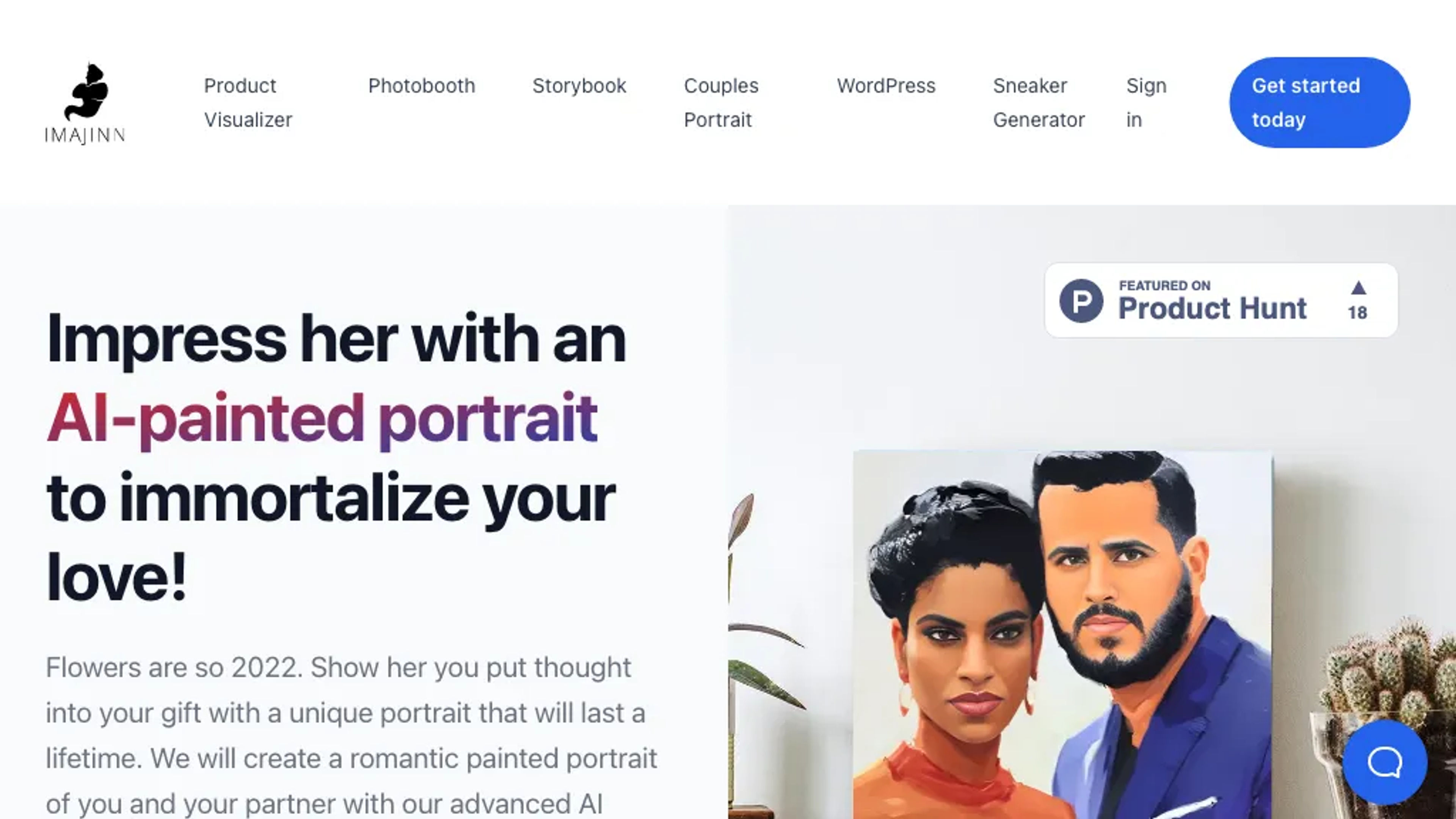 AI-Painted Romantic Printed Portraits