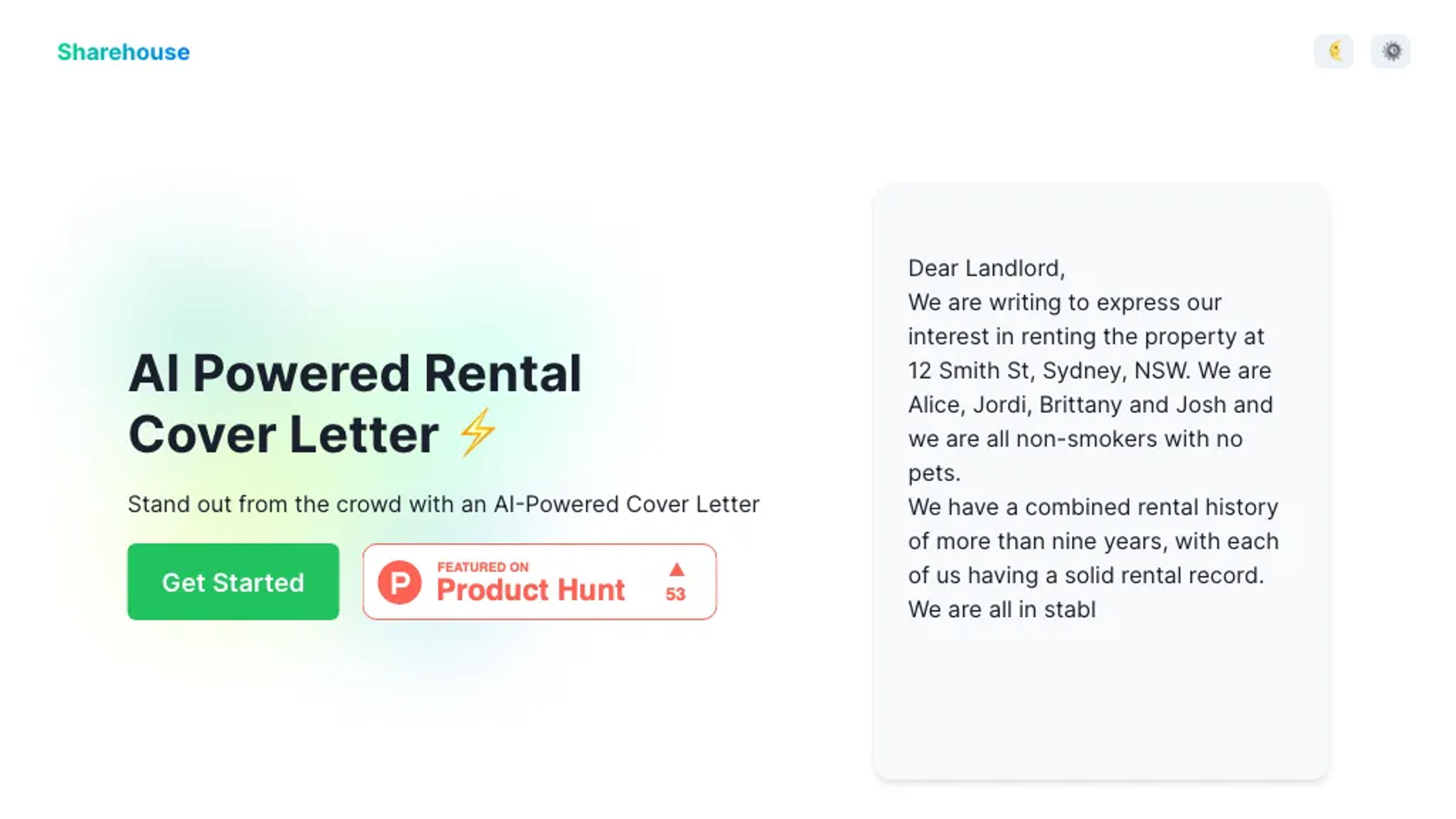 AI Rental Cover Letter