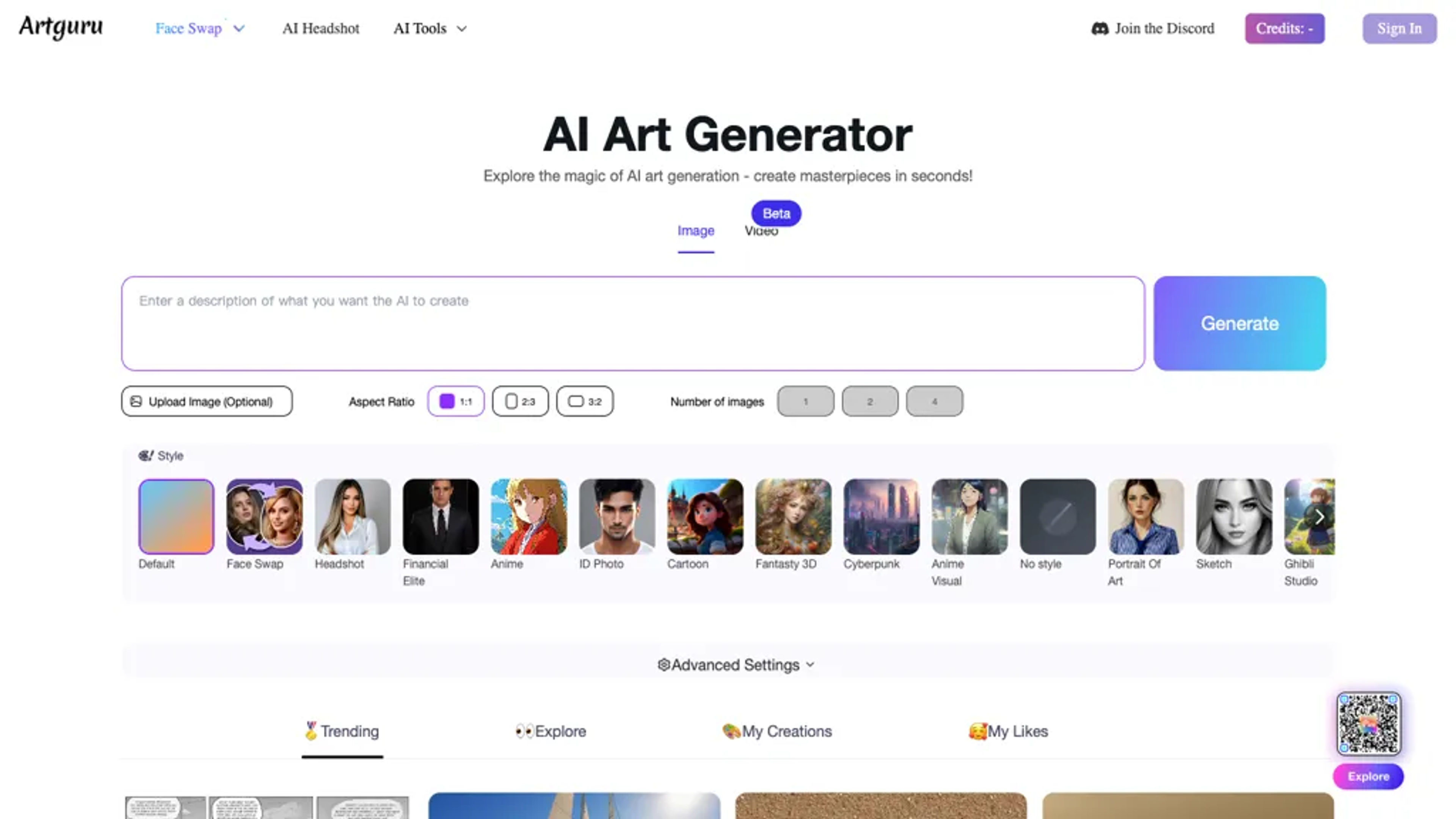 Artguru AI Art Generator