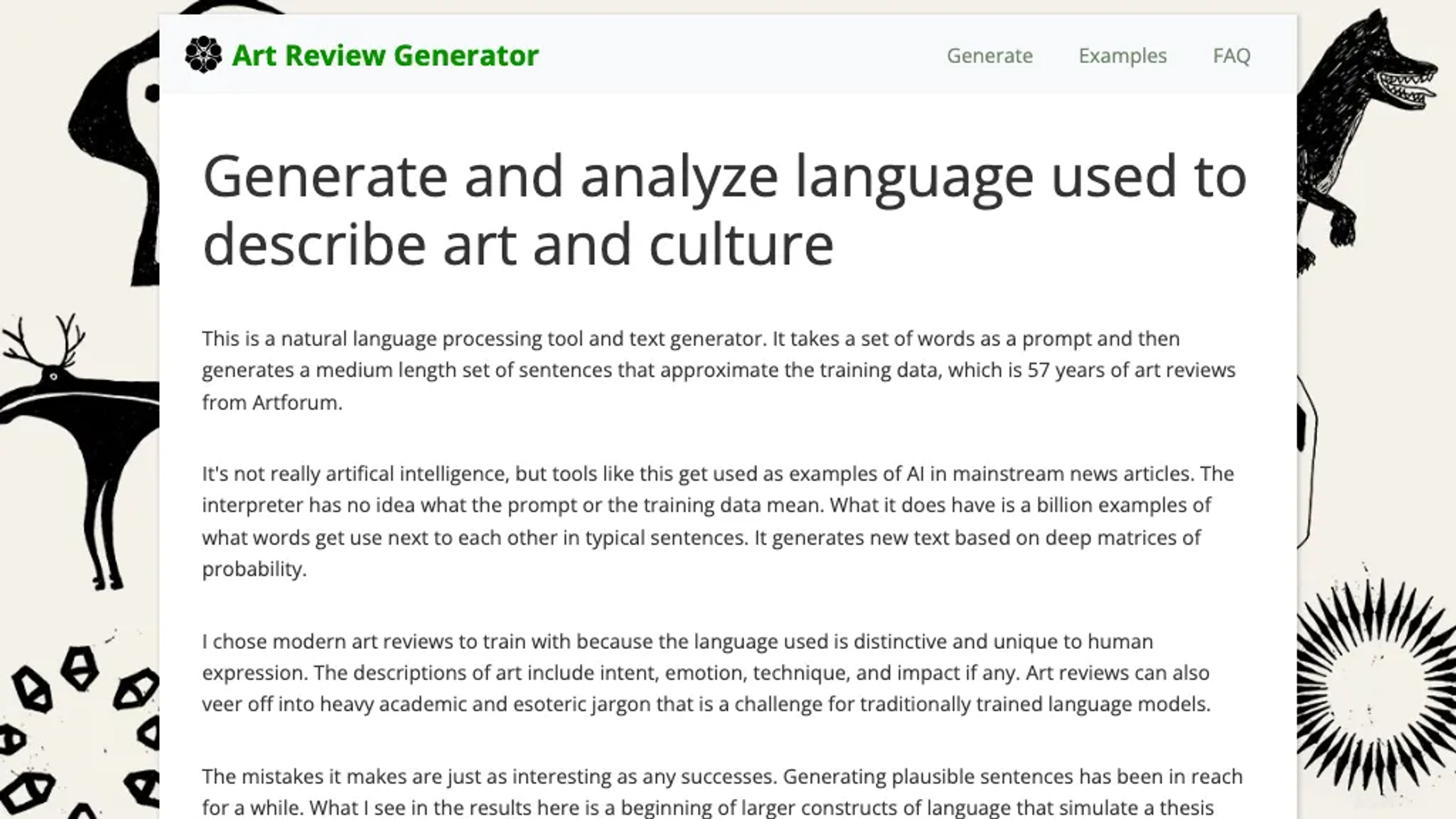 Artreviewgenerator