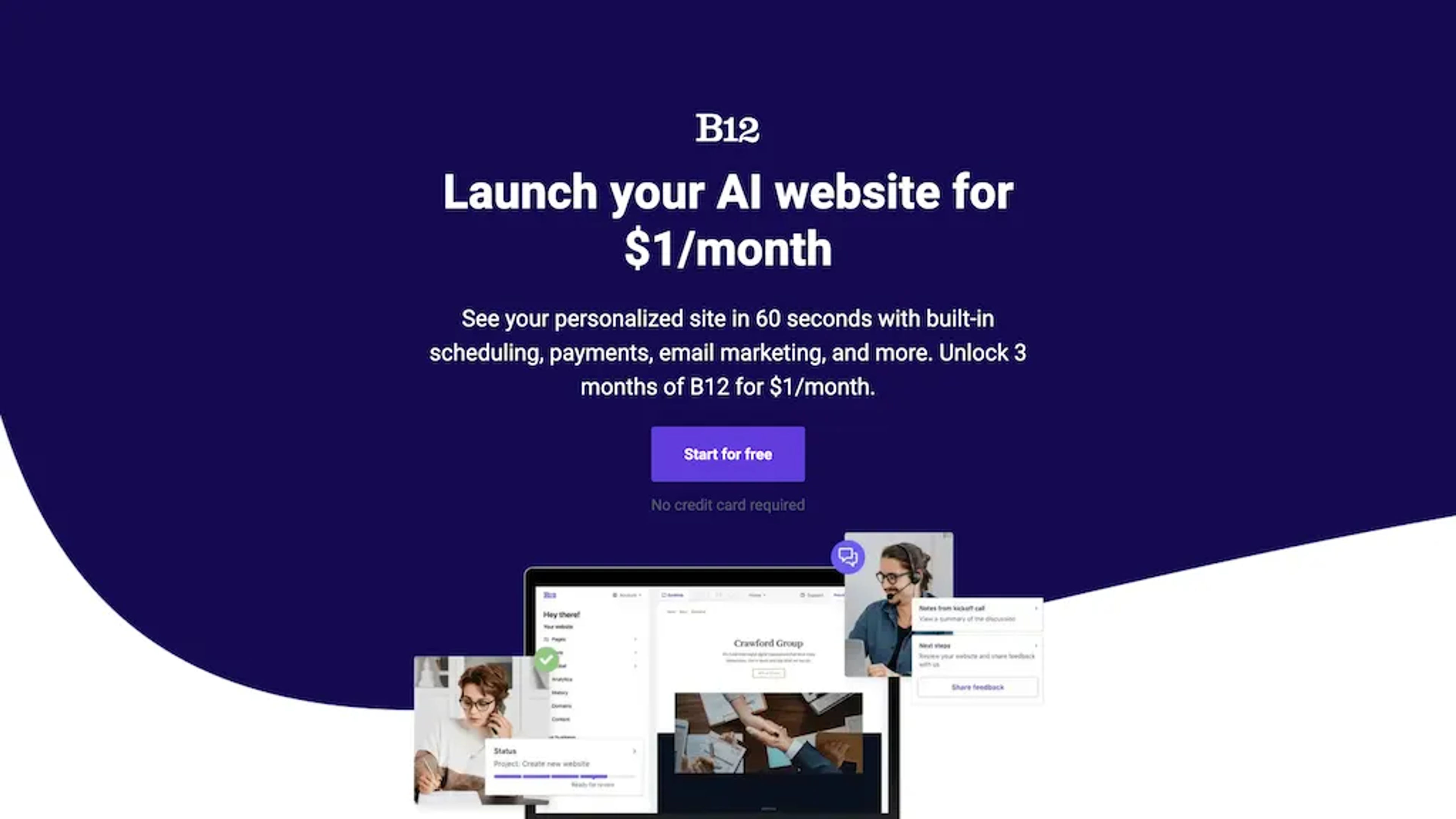 B12 website builder