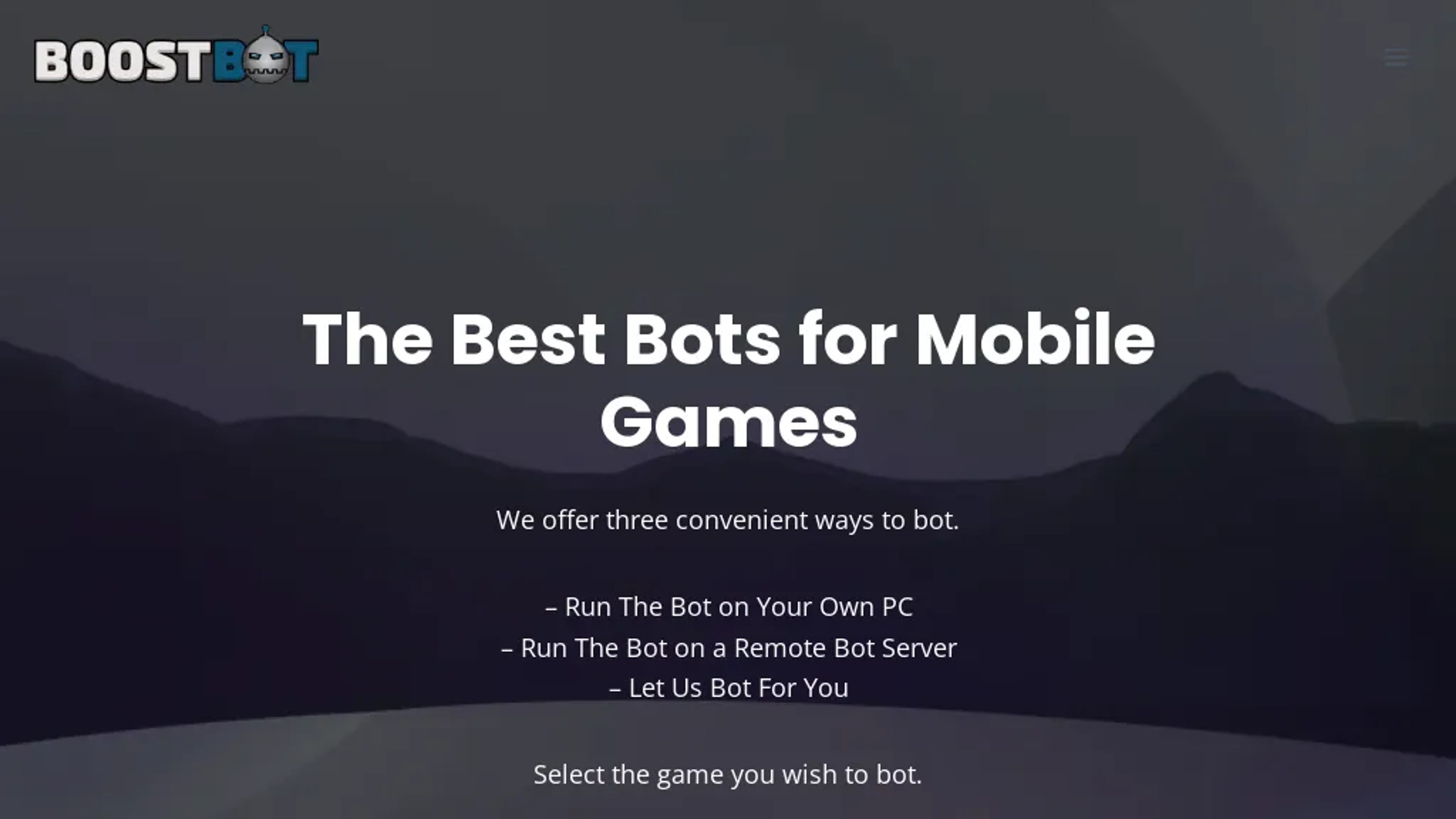 BoostBot Mobile Game Bots