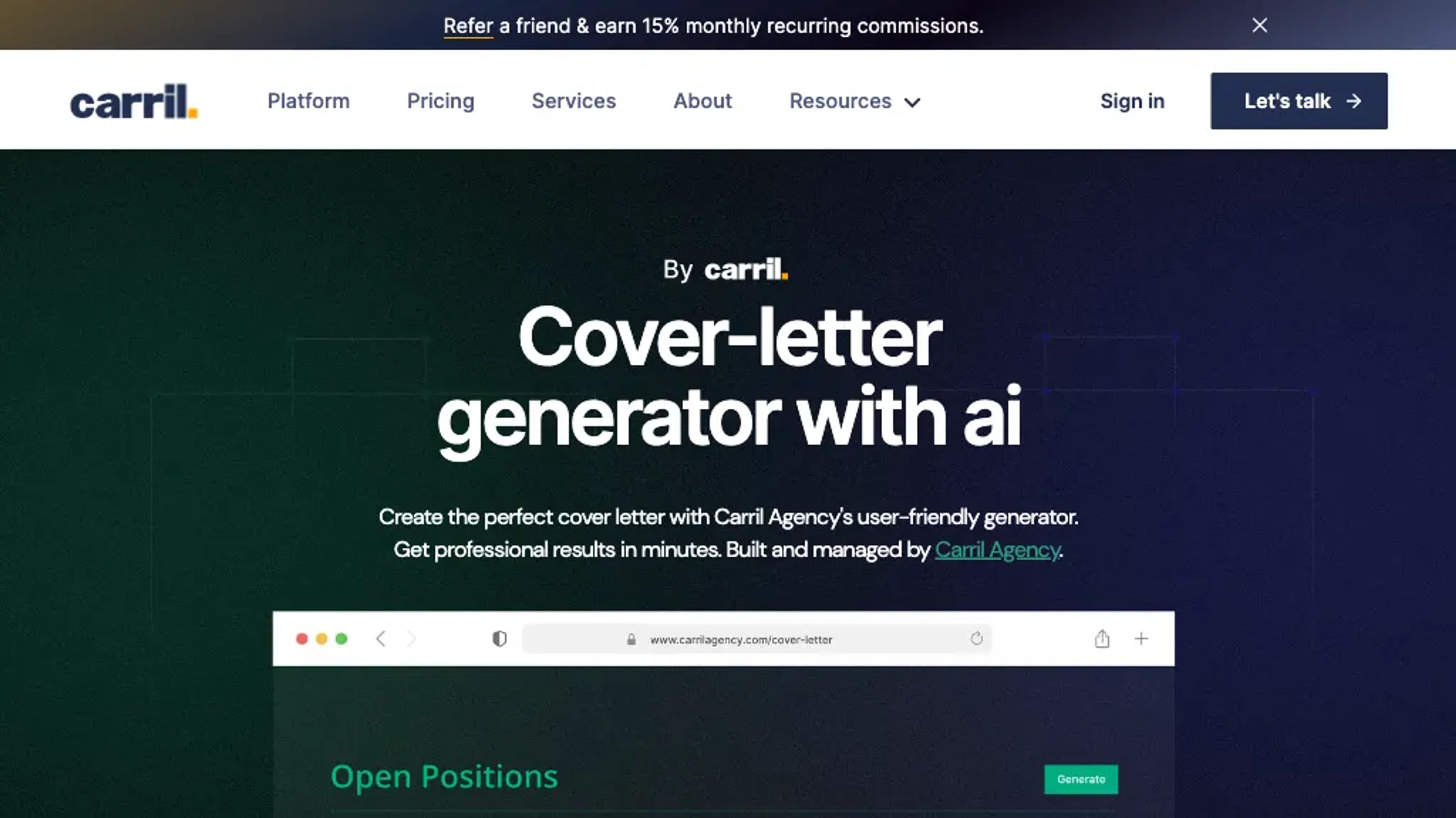 Cover-letter generator with AI