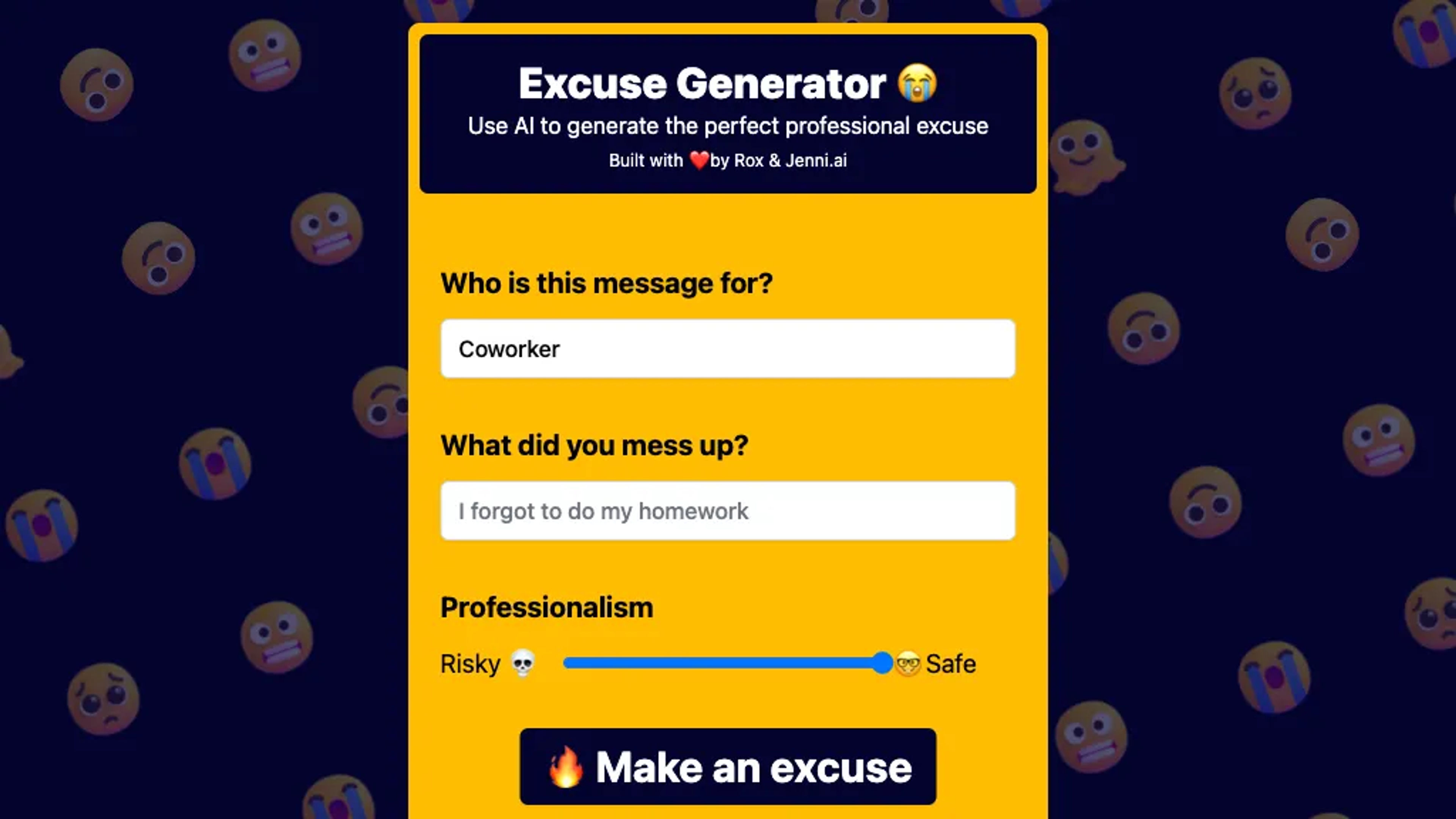 Excuse Generator