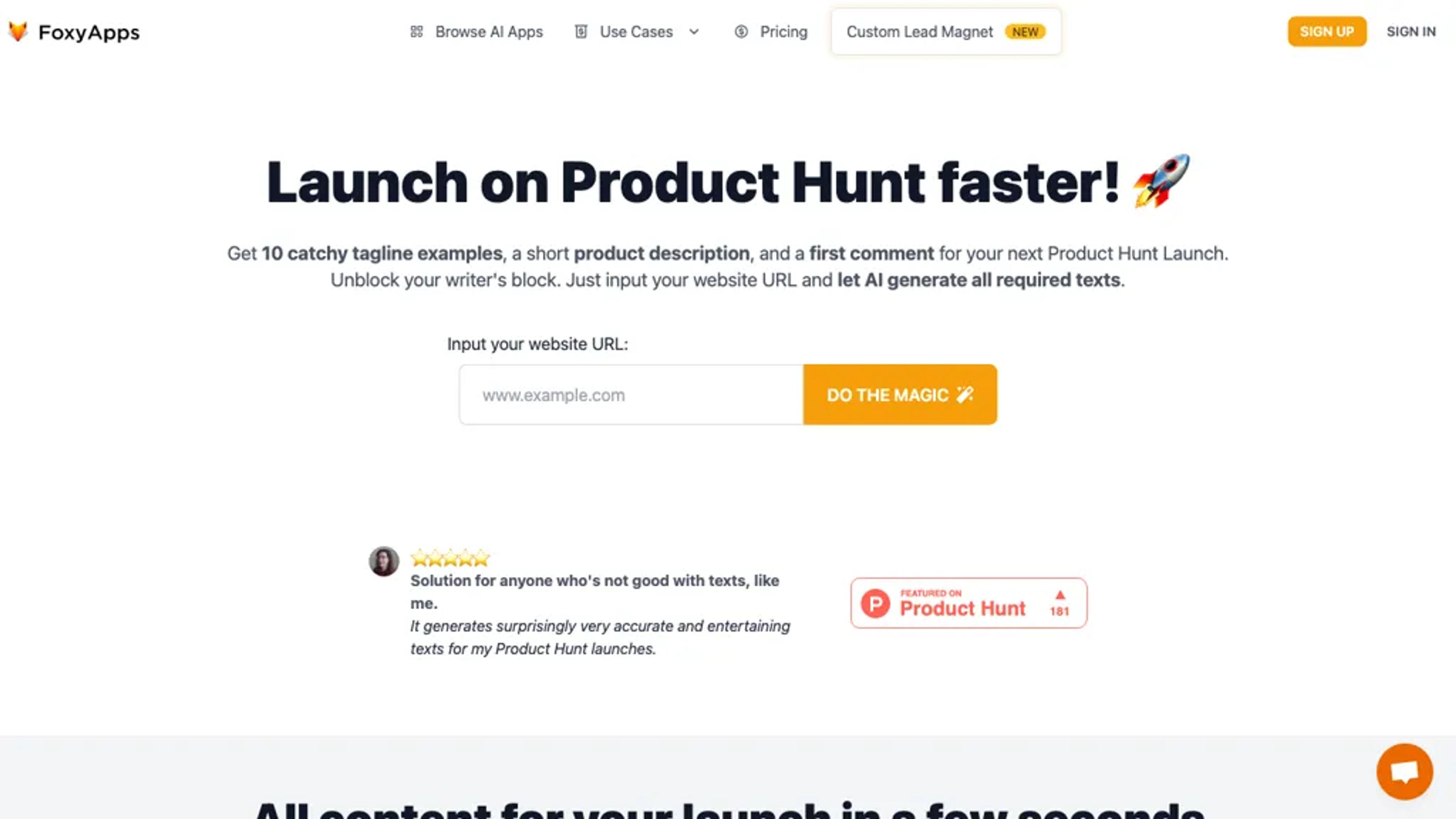 Product hunt launcher