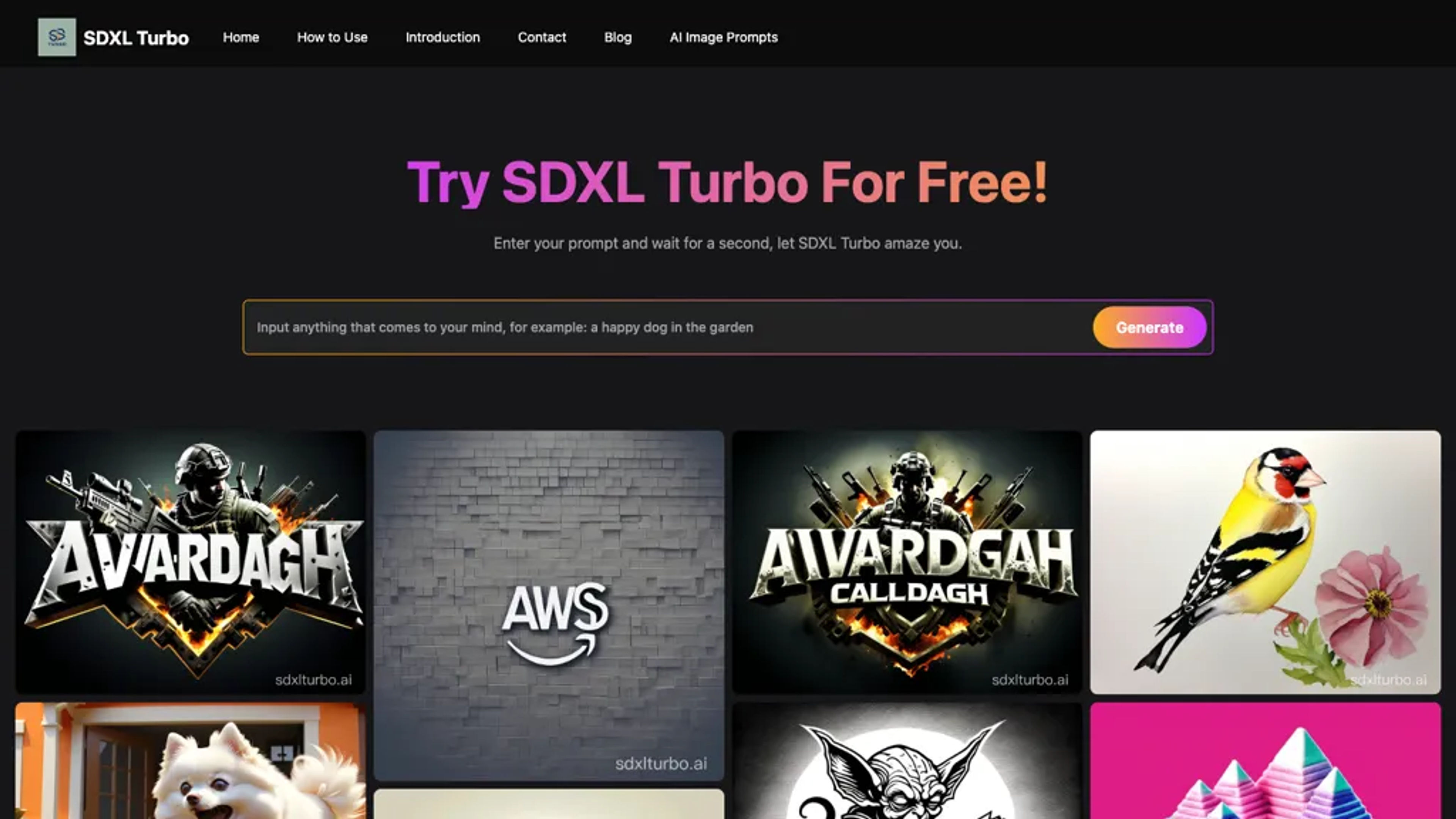 SDXL Turbo Playground