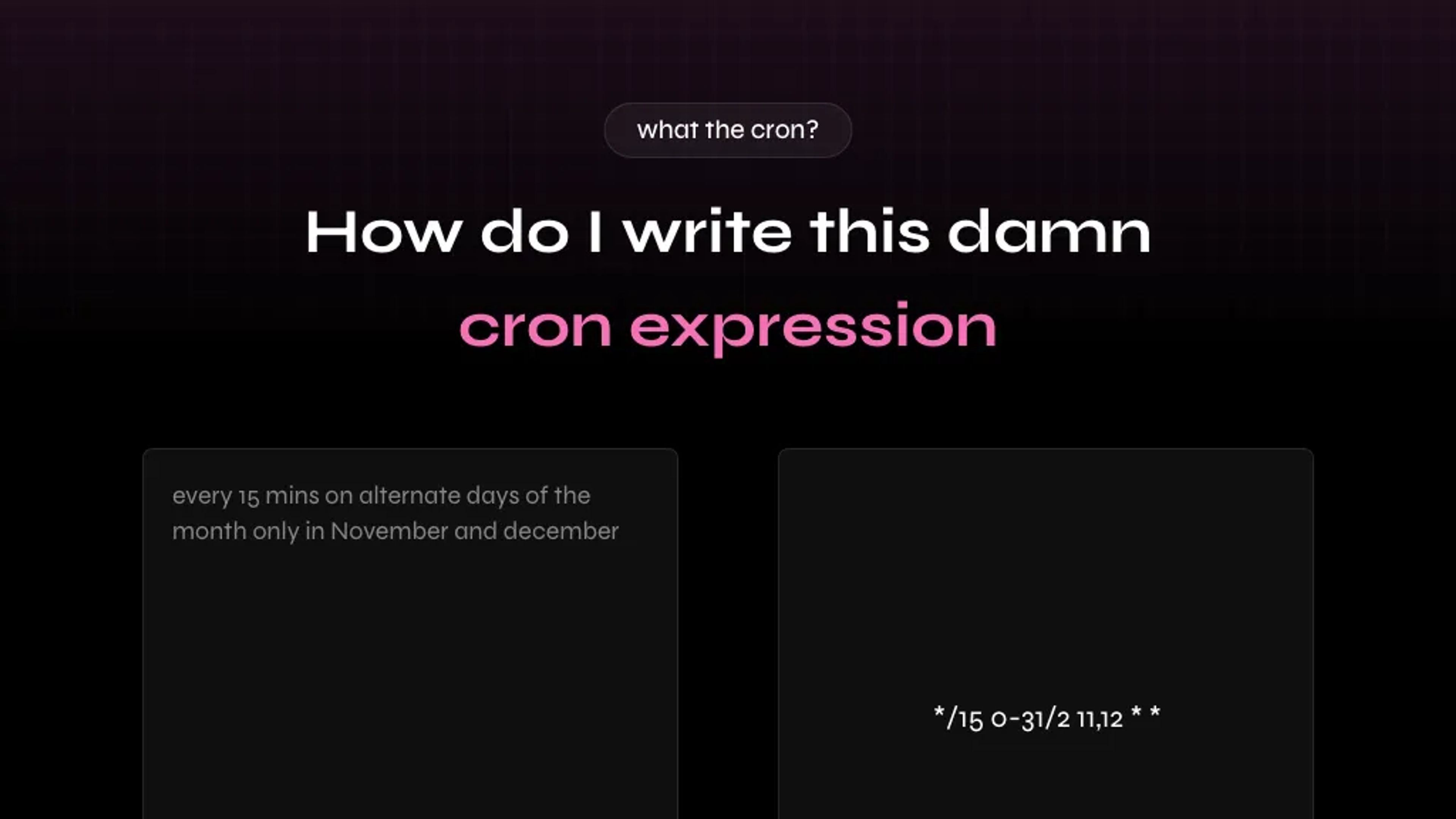 Text to Cron