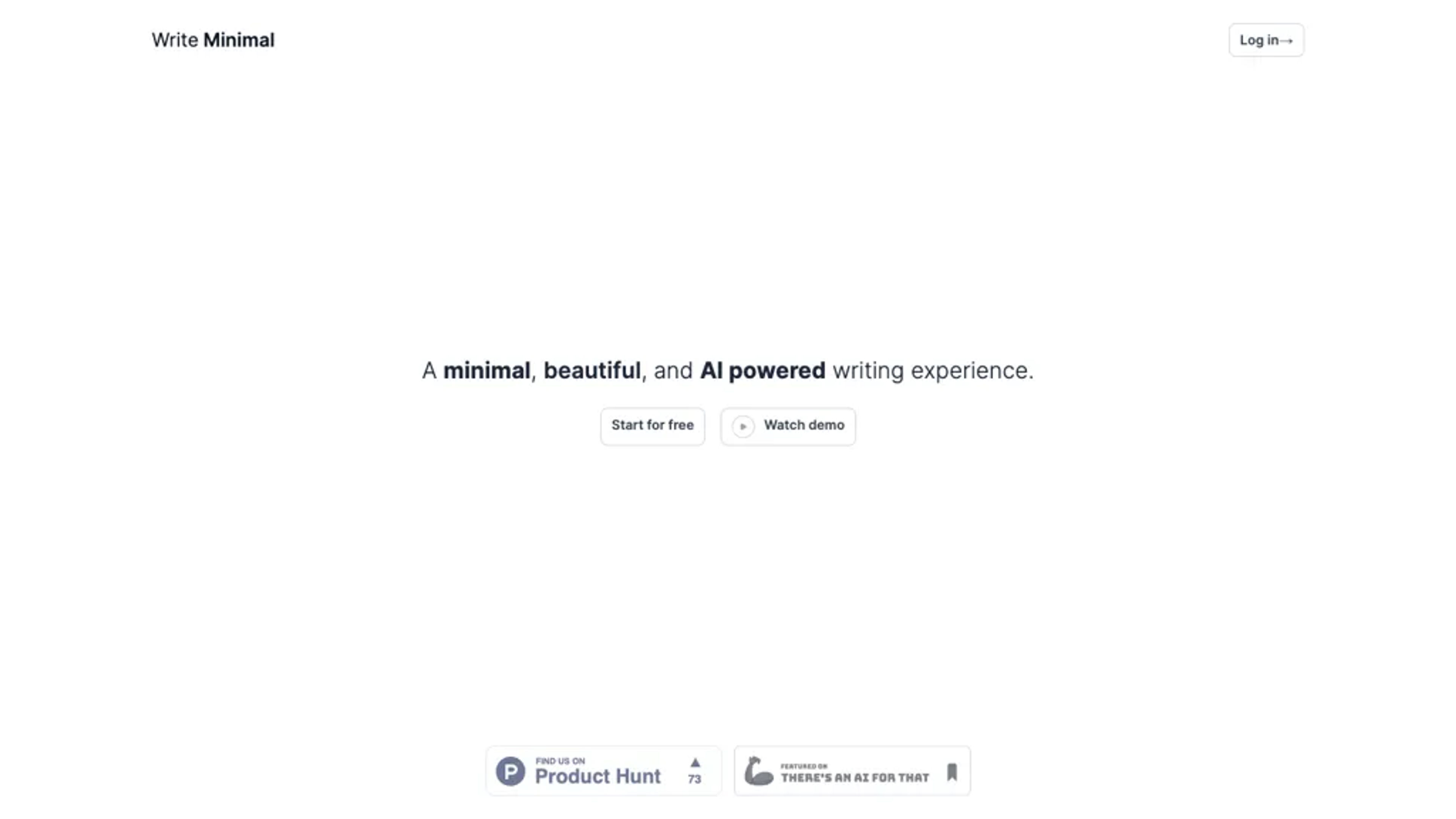 Write Minimal
