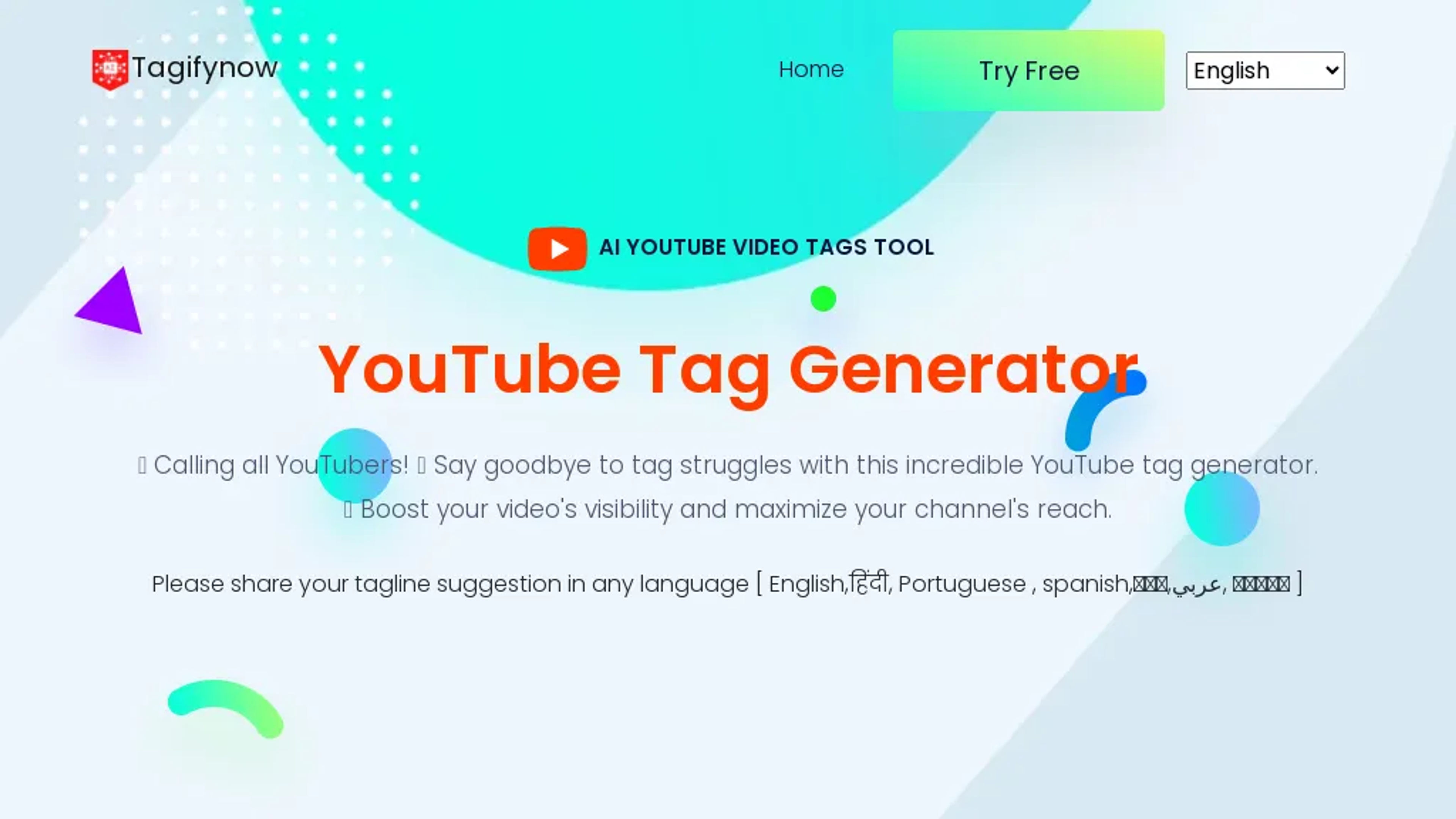 TagifyNow - YouTube Tag Generator