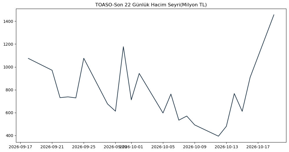 Son 1 Aylık Hacim Seyri
