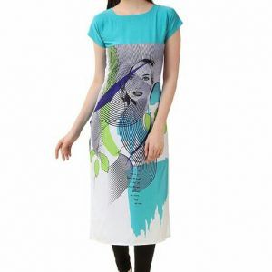 American Crepe Stylish Printed Women Kurti