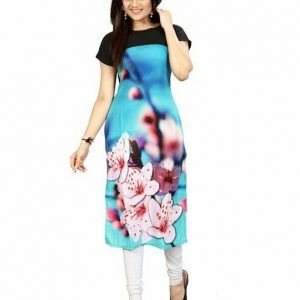 American Printed Women Kurtis in Blue Color