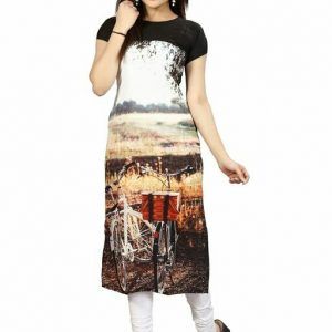 New American Crepe Printed Kurti