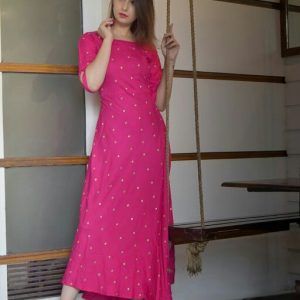 Magnificent Fancy Kurti in Pink Color