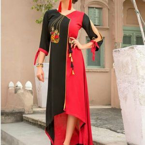 Women Party wear kurti in red color online