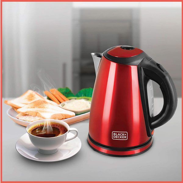 Black & Decker BXKE1801IN 1.8-Litre Stainless Steel Electric Kettle (Red) uses