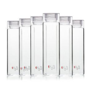 Cello H2O Premium Edition Plastic Bottle, 1 Litre, Set of 6, Clear