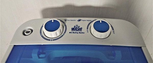 DFS Portable Active Wash Mini Washing Machine with Dryer Basket - 4.5 KG Capacity (Blue) top