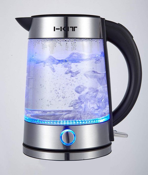 I-KIT Cordless Transparent Glass Body Stainless Steel and Glass-Water Electric Kettle