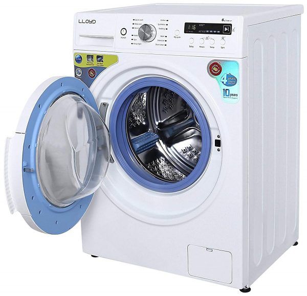 Lloyd 6 kg Fully-Automatic Front Loading Washing Machine (LWMF60, White and Blue) front