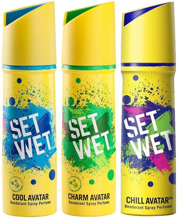 Set Wet Deodorant Spray Perfume, 150ml (Cool, Charm and Chill Avatar, Pack of 3)