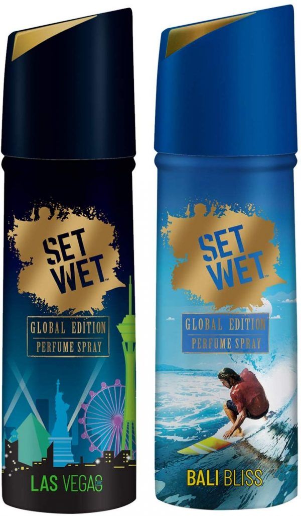 Set Wet Global Edition Bali Bliss with Las Vegas Live Perfume Spray, 120ml (Pack of 2)