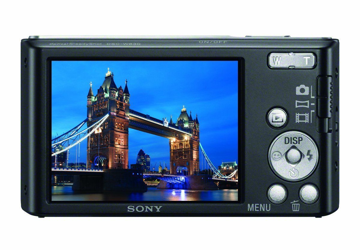Sony DSC W830 Cyber-Shot 20.1 MP Point and Shoot Camera (Black) with 8X  Optical Zoom, Free Memory Card and Camera Case AArav Mart