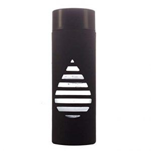The Glass Act Silicone Reusable Glass Water Bottle (500ml, Jet Black)