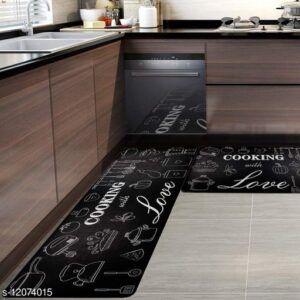 Attractive Printed Kitchen Rubber and Mat with rubber Back