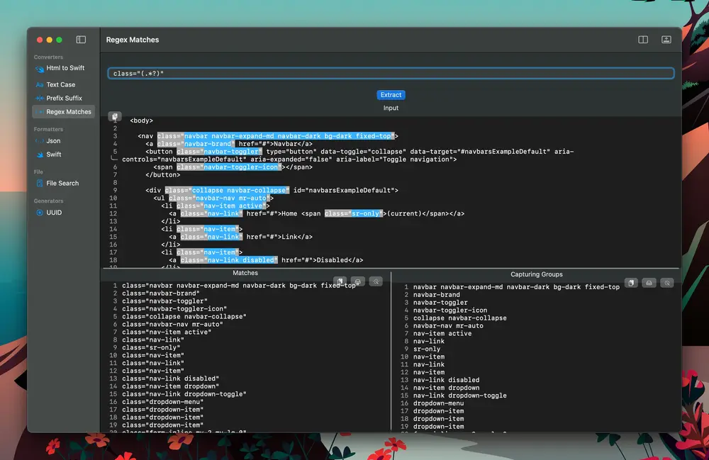 Regex Match Extractor