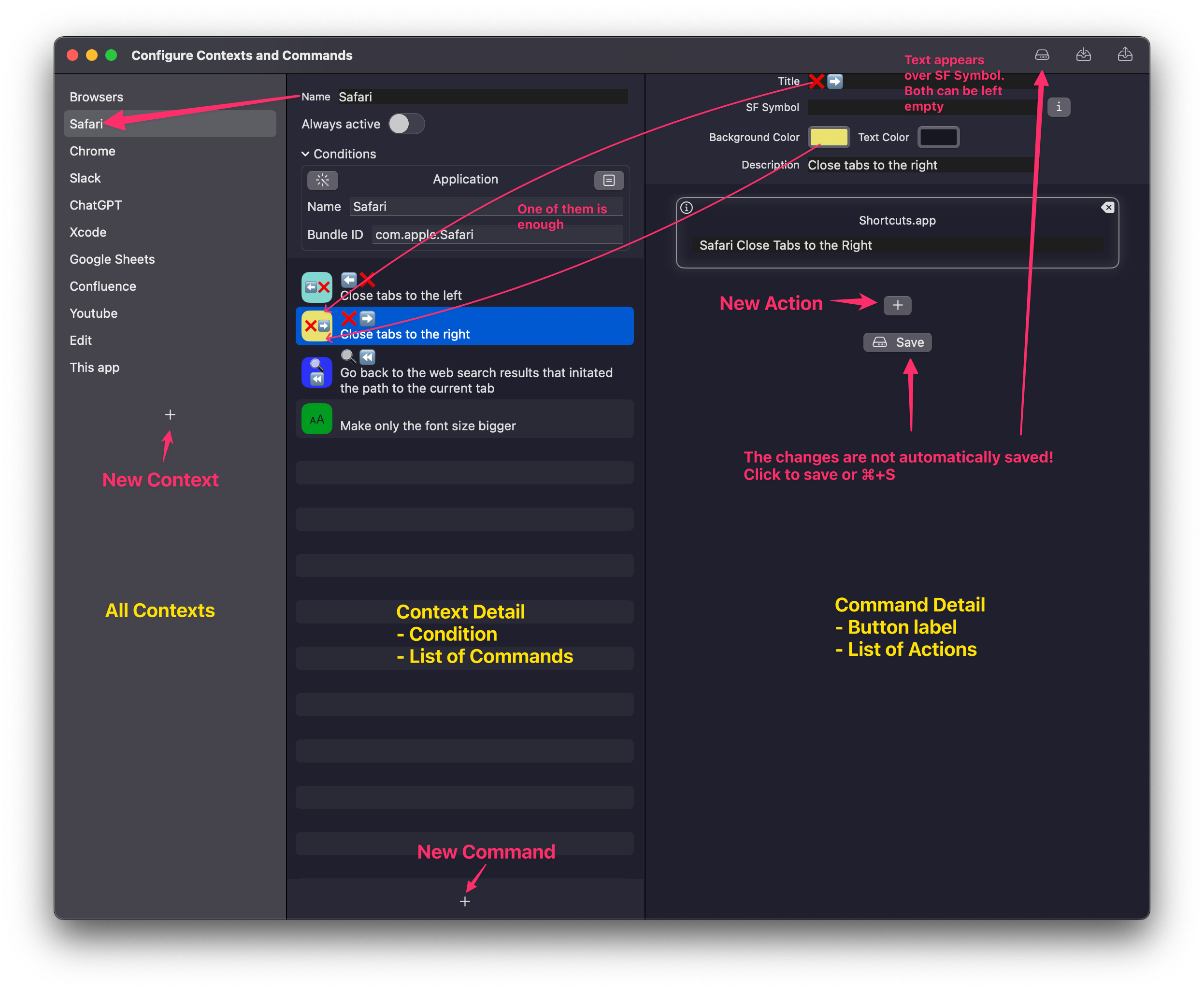 Configuration Window