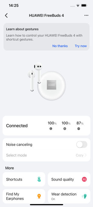 HUAWEI FreeBuds 4 compared to the competition