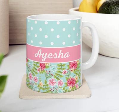 Customize Ayesha Name printed Mug 