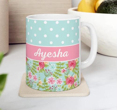 Customize Ayesha Name printed Mug — Rs 850 in Pakistan