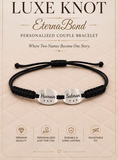 Luxy Knot EternaBond Personalized Couple Bracelet