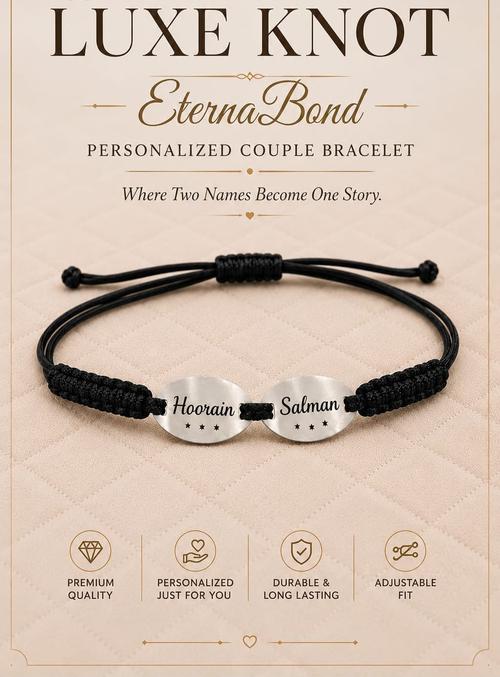 Luxy Knot EternaBond Personalized Couple Bracelet β Rs 550 in Pakistan