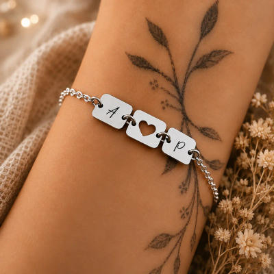 Initial Letters Customized Metal Bracelet | Beautiful Bracelet