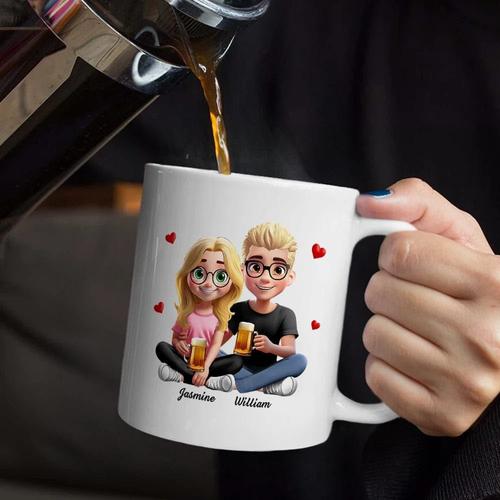 Customize Couple Picture Mug with name — Rs 850 in Pakistan