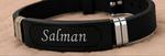 New Arrival The Signature Band — Personalized Black Silicone Name Bracelet — Rs 600 in Pakistan