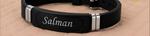 New Arrival The Signature Band — Personalized Black Silicone Name Bracelet with custom name and photo — Rs 600 in Pakistan