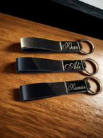 Customized Metal & Leather Keychain with custom name and photo — Rs 550 in Pakistan