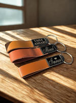 Customized Metal & Leather Keychain keepsake delivered across Pakistan