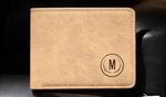 Personalized Premium Men's Leather Wallet M-Logo Design with custom name and photo — Rs 850 in Pakistan