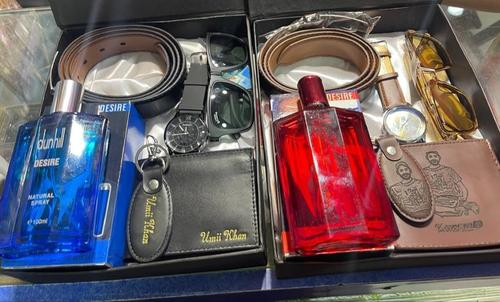 Men's gift deal box wallet belt watch perfume sunglasses in Pakistan
