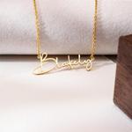 Gold name chain locket necklace personalized in Pakistan